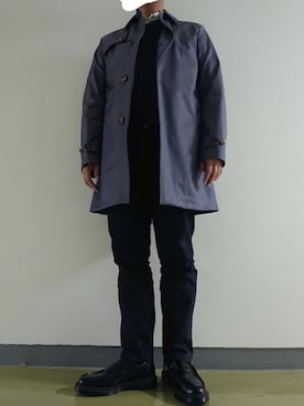 「ブルックスブラザーズ」｜「アイテム（トレンチコート）」を使った、yosさん（メンズ・177cm）の秋コーディネート