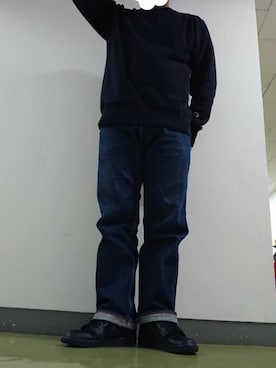 「エアジョーダン1」｜「アイテム（スウェット）」を使った、yosさん（メンズ・177cm）の春コーディネート
