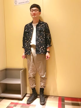 「O.C Style（オーシー スタイル）のアイテム」を使った、ロバート馬場裕之さん（メンズ・181cm）の春コーディネート