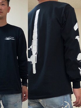 「fragment design（フラグメントデザイン）のアイテム（パンツ）」を使った、ロバート馬場裕之さん（メンズ・181cm）の秋コーディネート