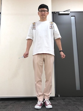 ロバート馬場裕之さん(メンズ・181cm)の夏コーディネート