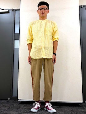 ロバート馬場裕之さん（メンズ・181cm）の夏コーディネート