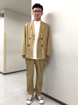 「NOISE MAKER（ノイズメーカー）のアイテム（ジャケット/アウター）」を使った、ロバート馬場裕之さん（メンズ・181cm）の冬コーディネート