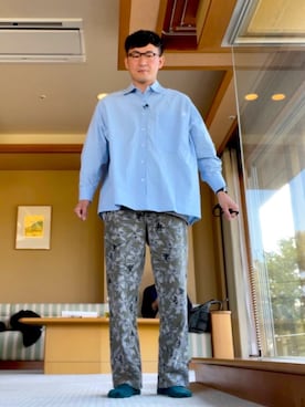 ロバート馬場裕之さん（メンズ・181cm）の春コーディネート