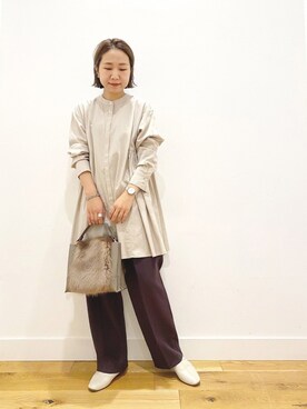 「シンフルコーデ」｜「アイテム（バレエシューズ）」を使った、g_ayaka_さん（レディース・155cm）の秋コーディネート