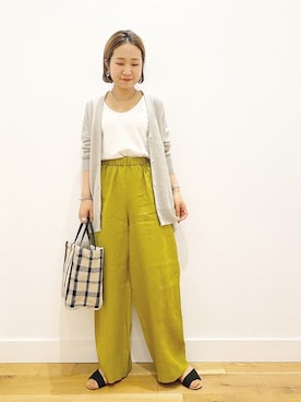 「Lilas Campbell（リラキャンベル）の【別注】 Lilas Campbell×DOORS　2WAYバッグ（ハンドバッグ）」を使った、g_ayaka_さん（レディース・155cm）の春コーディネート
