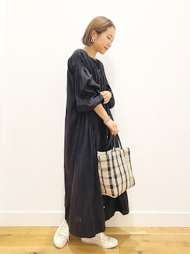 「Lilas Campbell（リラキャンベル）の【別注】 Lilas Campbell×DOORS　2WAYバッグ（ハンドバッグ）」を使った、g_ayaka_さん（レディース・155cm）の春コーディネート