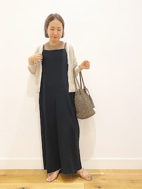 「RODE SKO（ロデスコ）のMARIA タッセルペーパーショルダー（ショルダーバッグ）」を使った、g_ayaka_さん（レディース・155cm）の春コーディネート