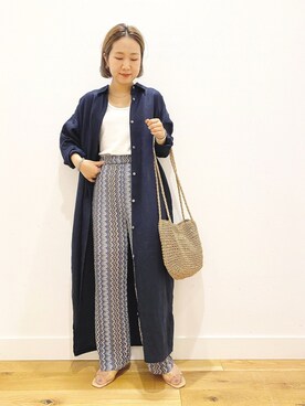 「URBAN RESEARCH DOORS（アーバンリサーチドアーズ）のペーパープレーンショルダーバッグ（ショルダーバッグ）」を使った、g_ayaka_さん（レディース・155cm）の夏コーディネート