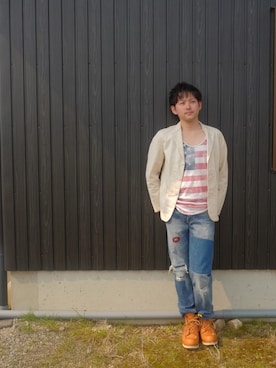 あきんこさんの「Levi's Vintage Clothing / 1954 501」を使ったコーディネート