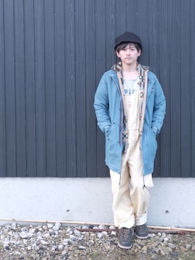 「ワーク」｜「アイテム（モッズコート）」を使った、あきんこさん（メンズ・172cm）の冬コーディネート