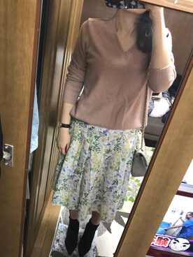 「DIANA」｜「アイテム（腕時計）」を使った、Shiӥꙭӧ♡さん（レディース・168cm）の春コーディネート