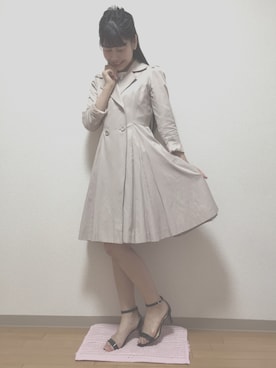 「31 Sons de mode（トランテアン　ソン　ドゥ　モード）のアイテム（トレンチコート）」を使った、saki♡さん（レディース・160cm）の春コーディネート
