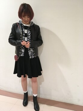 「agnes b.（アニエスベー）のアイテム（その他アウター）」を使った、ジョルジェットさん（レディース・160cm）の秋コーディネート