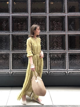 「春カラー」｜「アイテム（ワンピース/ドレス）」を使った、macoさん（レディース・153cm）の春コーディネート