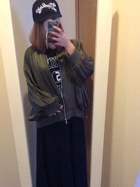 「MARBLES（マーブルズ）のアイテム（帽子）」を使った、ゆうさん（レディース・168cm）の秋コーディネート