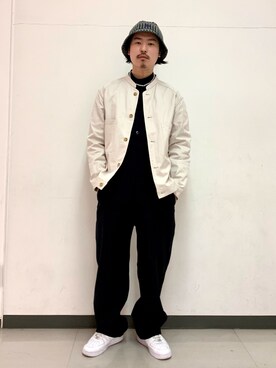 「アイテム（ブルゾン）」を使った、原田圭史さん（メンズ・171cm・30代）の春コーディネート