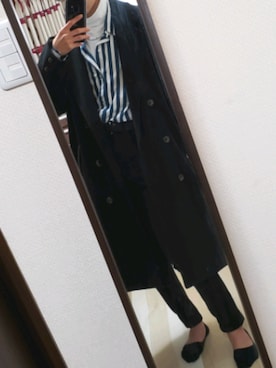 「kutir（クティール）のアイテム（チェスターコート）」を使った、Yuさん（メンズ・170cm）の冬コーディネート