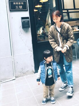 「JOURNAL STANDARD relume（ジャーナルスタンダード　レリューム）のアイテム（ジャケット/アウター）」を使った、alexPさん（キッズ・80cm）の春コーディネート