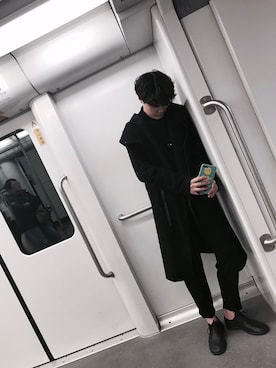 「PULL&BEAR（プルアンドベア）のアイテム（ダッフルコート）」を使った、_chenjianyuさん（レディース・173cm）の春コーディネート