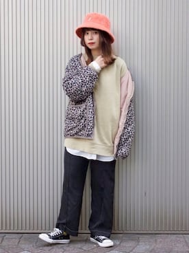 「mystic（ミスティック）のアイテム（ブルゾン）」を使った、チャコさん（レディース・156cm）の冬コーディネート