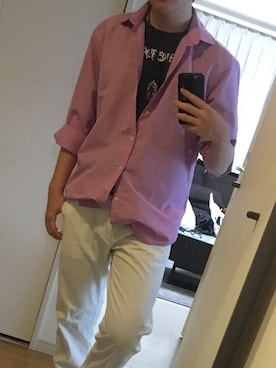 「ARMANI EXCHANGE（アルマーニエクスチェンジ）のアイテム（チノパンツ）」を使った、ryuseiさん（メンズ・172cm）の春コーディネート