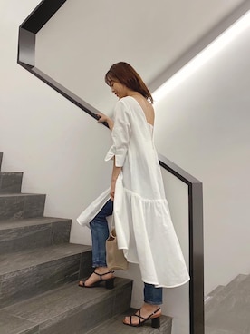 「MARROW（マロウ）のアイテム（バッグ）」を使った、SAYAKAさん（レディース・153cm）の春コーディネート