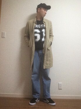 「MR.GENTLEMAN（ミスタージェントルマン）のアイテム（スウェット）」を使った、MICHYさん（メンズ・178cm）の冬コーディネート