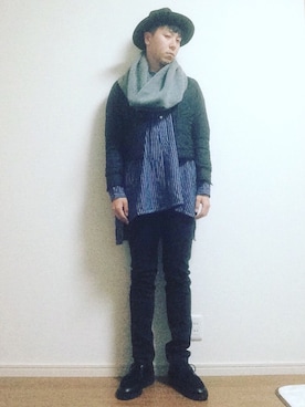 「DIRK BIKKEMBERGS（ダークビッケンバーグ）のアイテム（ジャケット/アウター）」を使った、MICHYさん（メンズ・178cm）の冬コーディネート