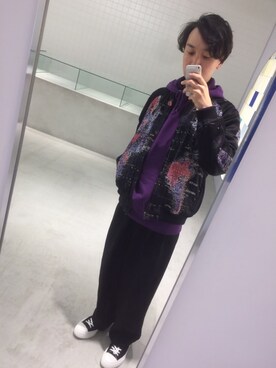 「LAD MUSICIAN（ラッドミュージシャン）のアイテム（その他アウター）」を使った、MICHYさん（メンズ・178cm）の冬コーディネート