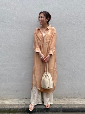 「レースパンツ」｜「アイテム（財布/小物）」を使った、yuikaさん（レディース・152cm）の春コーディネート