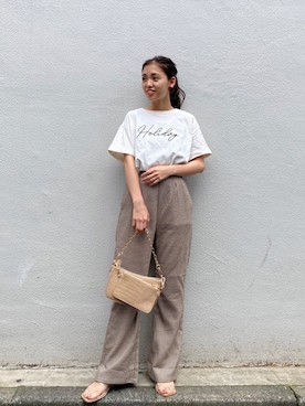 「Chico（チコ）のアイテム（サロペット/オーバーオール）」を使った、yuikaさん（レディース・152cm）の夏コーディネート