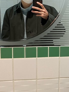 「LONDONFOG（ロンドンフォグ）のアイテム（ステンカラーコート）」を使った、8️⃣さん（メンズ・178cm）の秋コーディネート