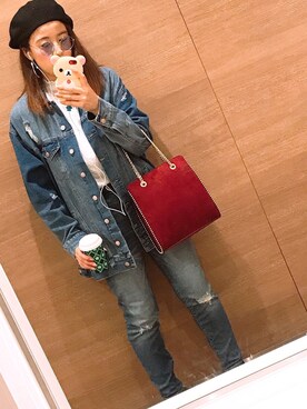 「ストリート服が好き」｜「アイテム（ハンチング/ベレー帽）」を使った、Mii 🦎さん（レディース・166cm）の秋コーディネート