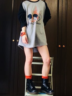 「base ball bear」｜こけしさん（レディース・151cm）の冬コーディネート