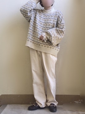 「ハイウエストストレートジーンズ」｜おむ🍳さん（レディース・145cm）の秋コーディネート