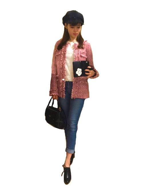 Jessica Riendaのノーカラージャケットを使ったコーディネート Wear