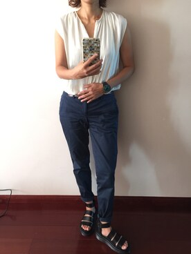 「VINCE（ヴィンス）のアイテム（パンツ）」を使った、nyfashion1さん（レディース・173cm）の秋コーディネート