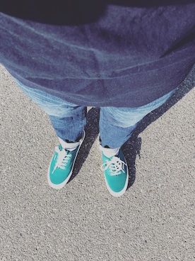 「VANS（バンズ）のアイテム（スニーカー、グリーン系）」を使った、プレシャススノウさん（メンズ・171cm）の春コーディネート