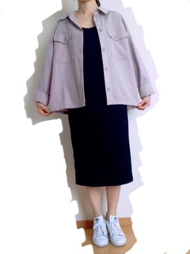 「andme（アンドミー）のアイテム（その他アウター）」を使った、はらゆきほさん（レディース・164cm）の春コーディネート