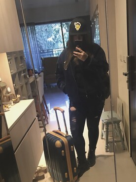 「OBdesign（オレンジベアー）のアイテム」を使った、許貝兒さん（レディース・163cm）の秋コーディネート