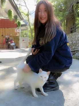 「OBdesign（オレンジベアー）のアイテム」を使った、許貝兒さん（レディース・163cm）の冬コーディネート