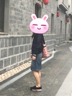 「Abercrombie&Fitch（アバークロンビーアンドフィッチ）のアイテム（ナイロンジャケット）」を使った、rabbitqueenさん（レディース・162cm）の夏コーディネート