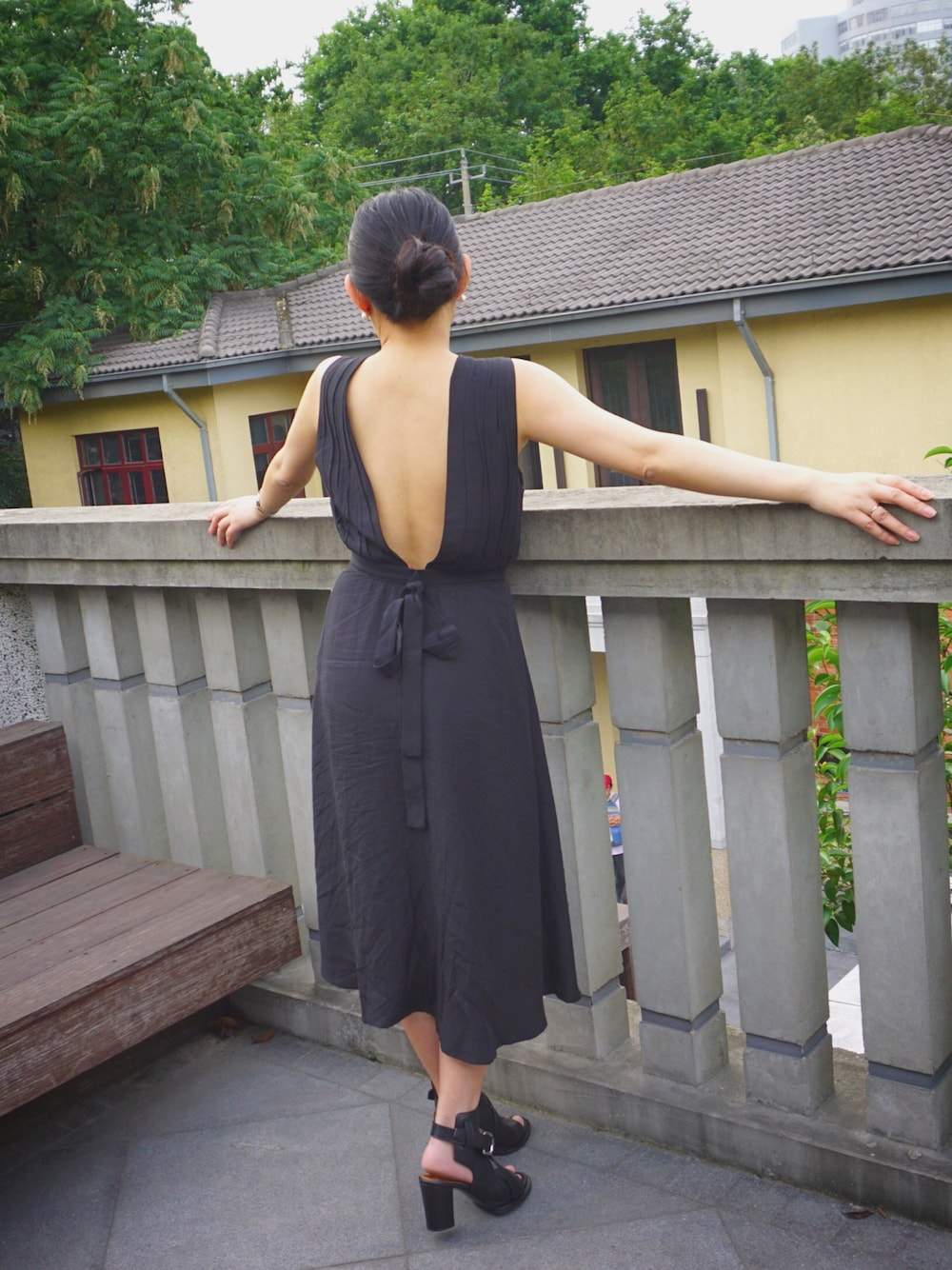 「OTHER BRANDのアイテム（ワンピース、ブラック系）」を使った、rabbitqueenさん（レディース・162cm）の夏コーディネートの1枚目の写真