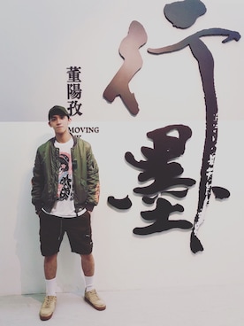 「AAPE BY A BATHING APE（エーエイプバイアベイシングエイプ）のアイテム（パンツ）」を使った、🇹🇼黃玉米🏀さん（メンズ・178cm）の春コーディネート