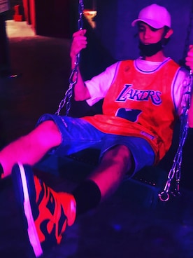 「AAPE BY A BATHING APE（エーエイプバイアベイシングエイプ）のアイテム（ジャージ）」を使った、🇹🇼黃玉米🏀さん（メンズ・178cm）の夏コーディネート