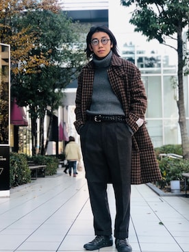 「CONVERSE TOKYO（コンバーストウキョウ）のアイテム（シューズ）」を使った、Treeさん（メンズ・166cm）の冬コーディネート