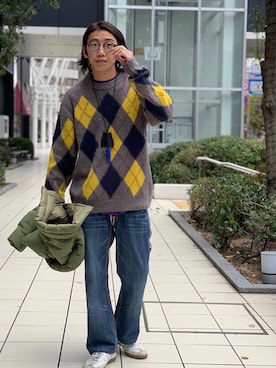 「URBAN RESEARCH（アーバンリサーチ）のアイテム（スニーカー）」を使った、Treeさん（メンズ・166cm）の冬コーディネート