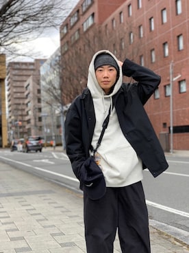 「アパレルスタッフ」｜「アイテム（ブルゾン）」を使った、Treeさん（メンズ・168cm）の冬コーディネート