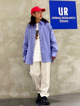 「URBAN RESEARCH（アーバンリサーチ）のアイテム（チノパンツ）」を使った、Treeさん（メンズ・168cm）の春コーディネート